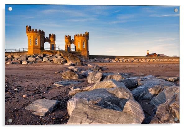 Pier Towers or The Sandcastle at Withernsea Acrylic by Tim Hill