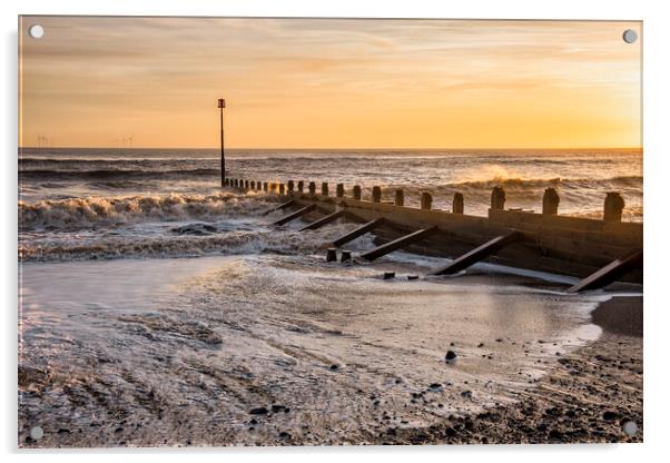 Withernsea Seascape, East Yorkshire Coast Acrylic by Tim Hill