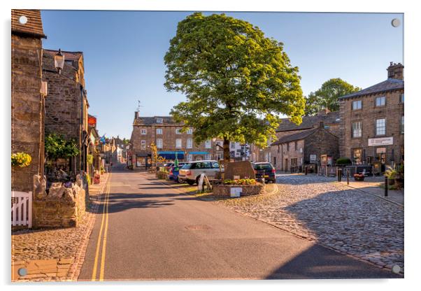 Grassington village square, Yorkshire Dales Acrylic by Tim Hill