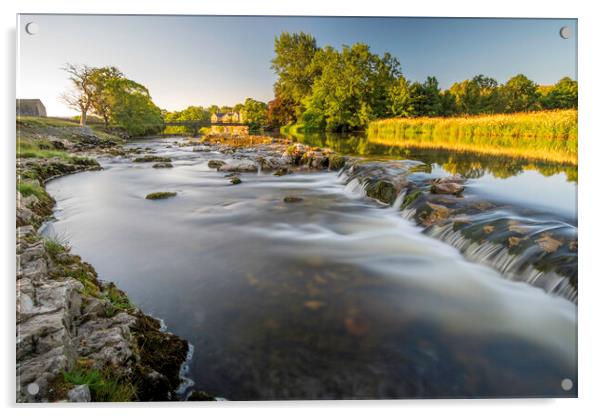 Linton Falls, River Wharfe, Grassington Acrylic by Tim Hill