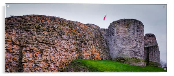 Pontefract Castle Walls and Ramparts Acrylic by Tim Hill