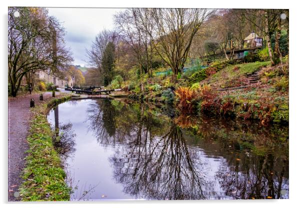 Serene Beauty of Rochdale Canal Acrylic by Tim Hill