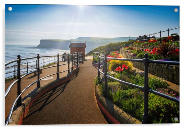 Spring sunshine at Saltburn by the sea Acrylic by Tim Hill