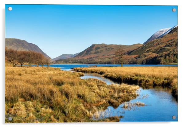 Buttermere in wintertime, Cumbria Acrylic by Tim Hill