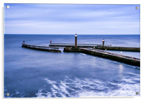 Whitby Seascape Acrylic by Tim Hill