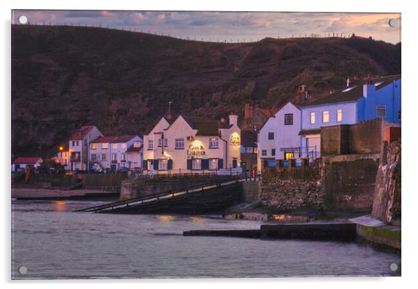 Staithes North Yorkshire Acrylic by Tim Hill