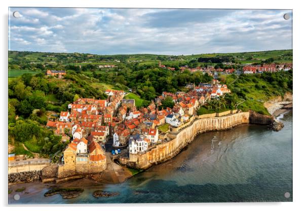 Robin Hoods Bay, North Yorkshire Moors Acrylic by Tim Hill