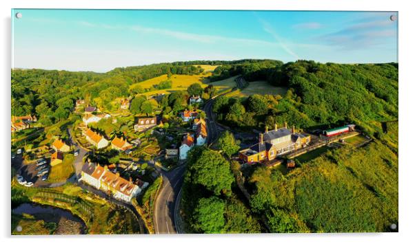 Aerial Sandsend North Yorkshire Acrylic by Tim Hill