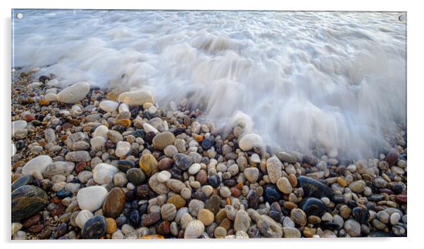 Beach Pebbles Flamborough Head Acrylic by Tim Hill