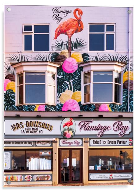 Flamingo Bay Ice cream Parlour Scarborough Acrylic by Tim Hill