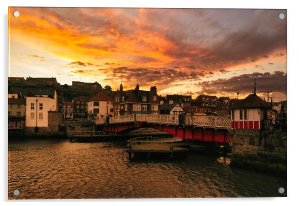 Whitby swingbridge North Yorkshire Acrylic by Tim Hill