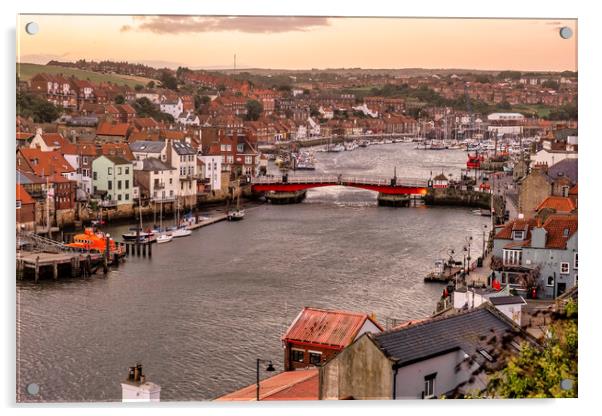 Whitby Swing Bridge North Yorkshire Acrylic by Tim Hill