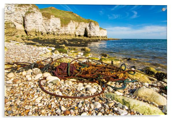 North Landing Flamborough Acrylic by Tim Hill