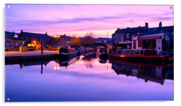 Leeds Liverpool Canal Skipton Acrylic by Tim Hill