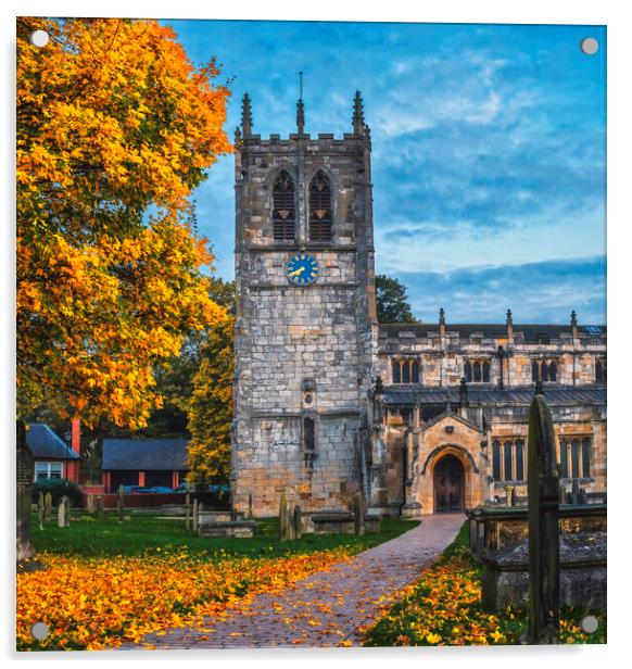 St Marys Church Tadcaster Acrylic by Tim Hill
