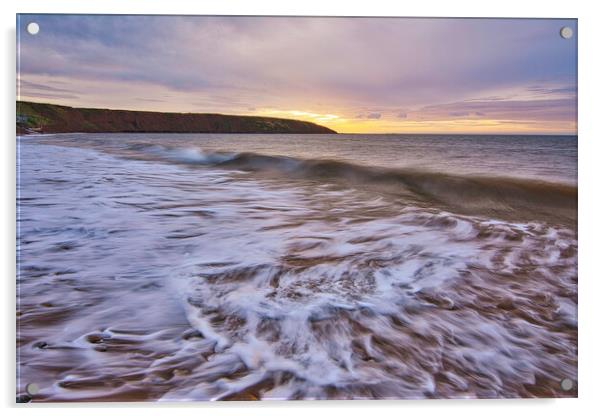 Filey Seascape Acrylic by Tim Hill