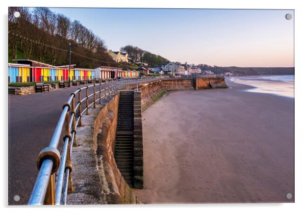Colourful Memories at Filey Beach Acrylic by Tim Hill