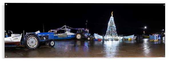 Filey Christmas Tree Panoramic Acrylic by Tim Hill