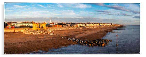 Withernsea Drone Panoramic Acrylic by Tim Hill