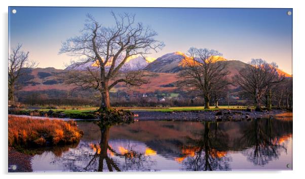 Whiteless Pike Buttermere Acrylic by Tim Hill