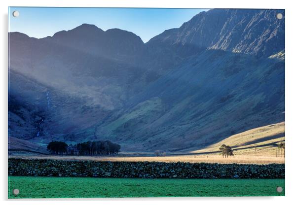 Haystacks Sun Rays Acrylic by Tim Hill