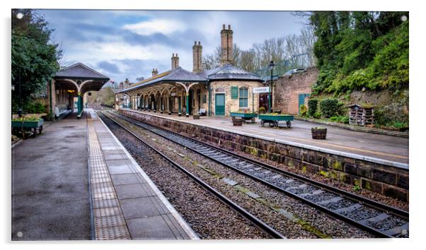 Knaresborough Railway Station Acrylic by Tim Hill