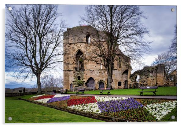 Knaresborough Castle in Spring Acrylic by Tim Hill