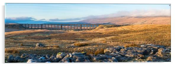 Ribblehead Viaduct Panoramic Acrylic by Tim Hill