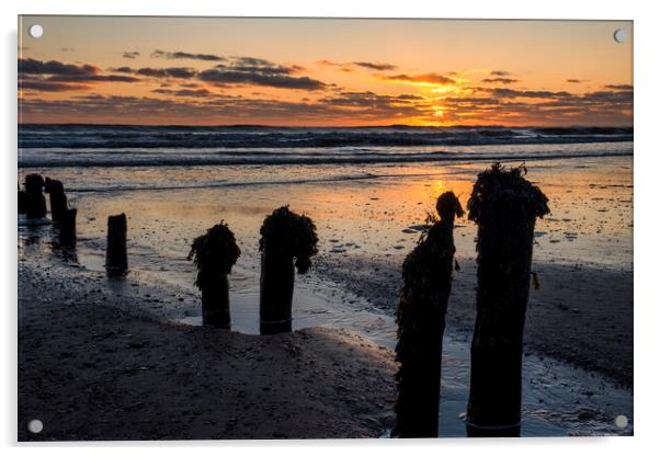 Majestic Sunrise over the Yorkshire Coast Acrylic by Tim Hill