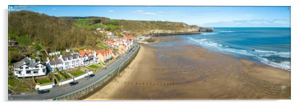 Sandsend Aerial Panoramic Acrylic by Tim Hill