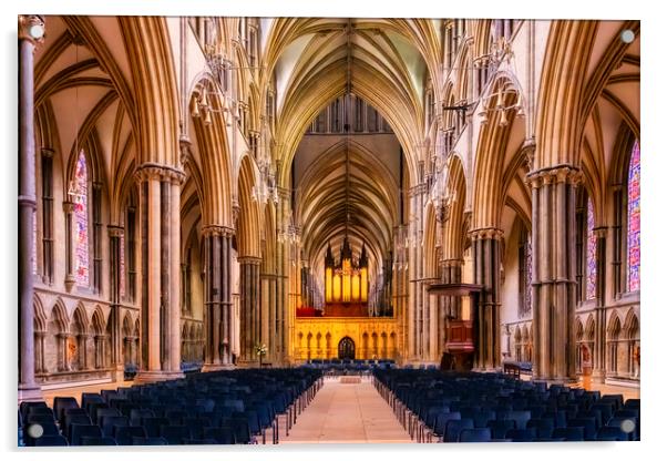 Lincoln Cathedral Interior Acrylic by Tim Hill