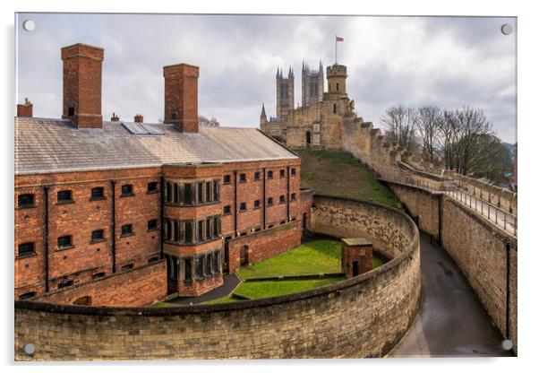 Lincoln Castle Jail Acrylic by Tim Hill