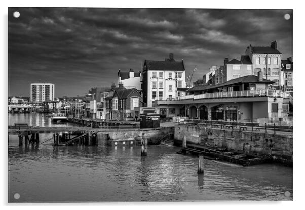 Bridlington Black and White Acrylic by Tim Hill