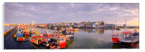 Bridlington Harbour Panoramic Acrylic by Tim Hill