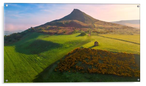 Roseberry Topping Stone Folly Acrylic by Tim Hill