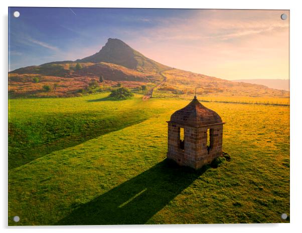 Roseberry Topping Stone Folly Acrylic by Tim Hill