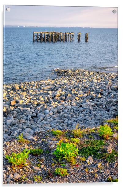 South Gare: Tees Estuary Seascape Acrylic by Tim Hill