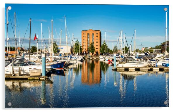 Hull Marina in Summertime Acrylic by Tim Hill