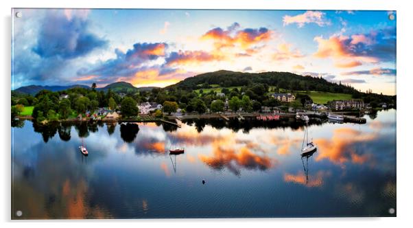 Ambleside Waterfront Sunrise: Lake Windermere Acrylic by Tim Hill