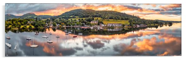 Ambleside Sunrise Panoramic: Lake Windermere Acrylic by Tim Hill