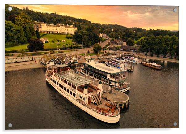 Ambleside Waterfront Lake Windermere Acrylic by Tim Hill