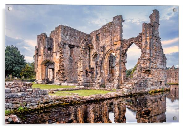 Easby Abbey Yorkshire Acrylic by Tim Hill