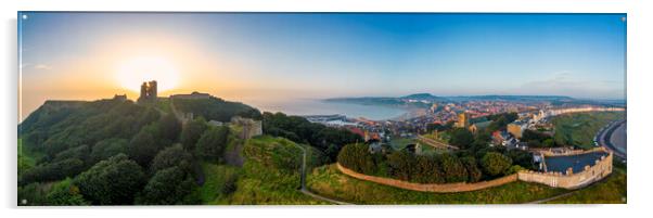 Scarborough Sunrise Panorama Acrylic by Tim Hill
