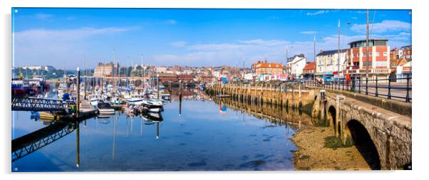 Scarborough Marina Yorkshire Coast Acrylic by Tim Hill