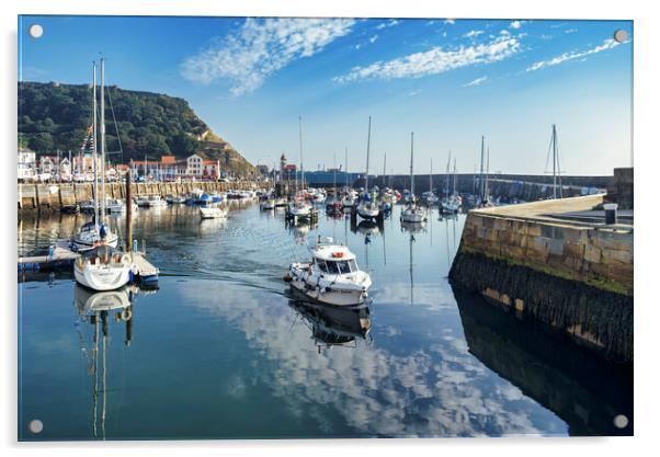 Scarborough Marina North Yorkshire Acrylic by Tim Hill