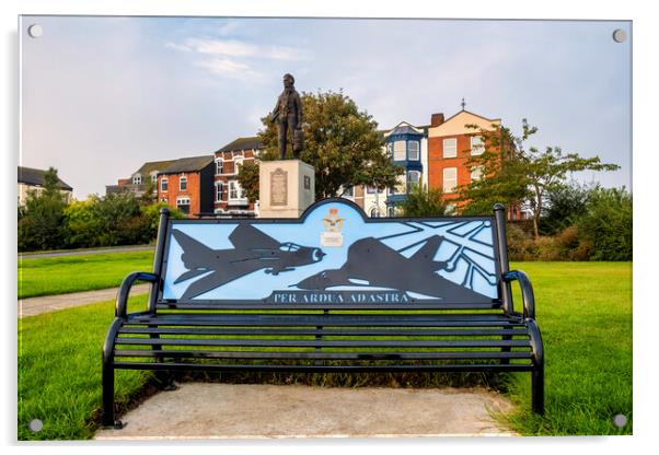 Cleethorpes Royal Air Force Memorial Bench Acrylic by Tim Hill