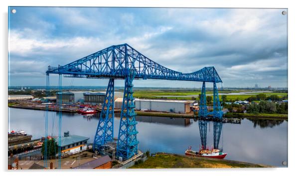 Tees Transporter Bridge Acrylic by Tim Hill