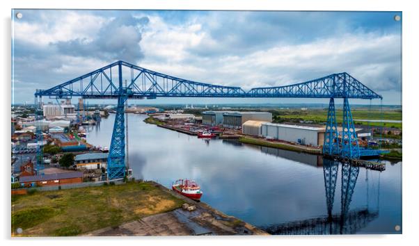 Transporter Bridge Middlesbrough Acrylic by Tim Hill