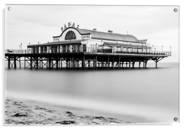 Cleethorpes Black and White Acrylic by Tim Hill
