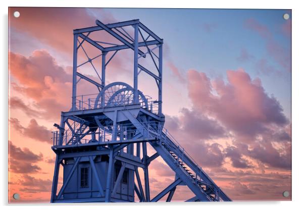 Barnsley Main Colliery Pithead Acrylic by Tim Hill